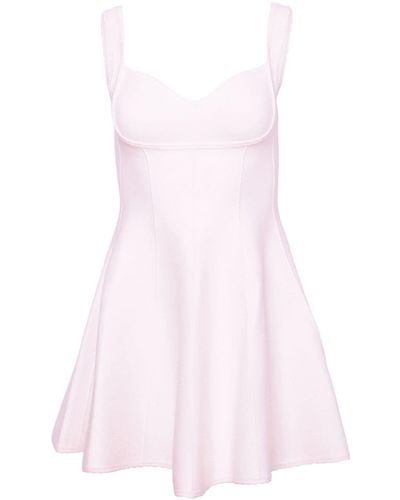 Fleur du Mal Flare-skirt Mini Dress - Pink