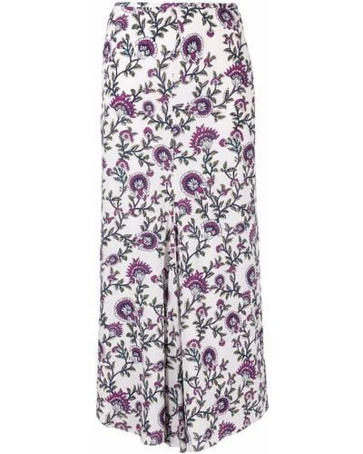 Isabel Marant Falda de cintura alta con estampado floral - Multicolor