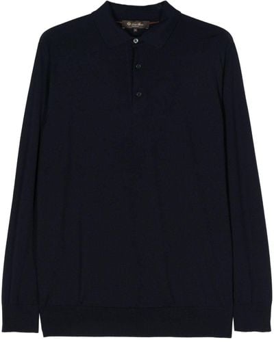 Loro Piana Fine-knit Polo Shirt - ブルー
