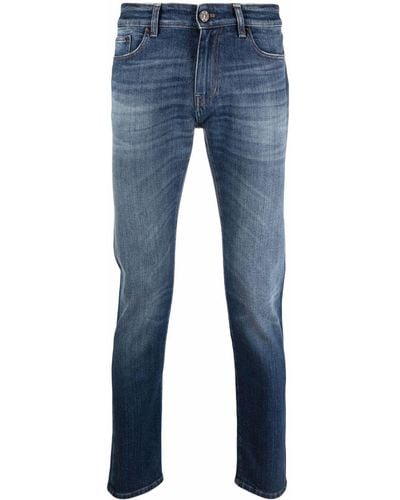 Pt05 Ausgeblichene Slim-Fit-Jeans - Blau