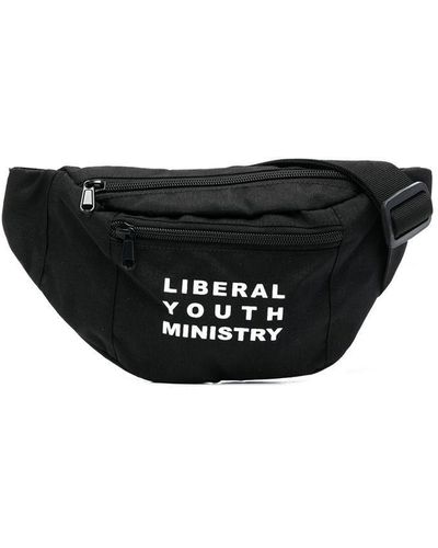Liberal Youth Ministry Logo-print Belt Bag - Black