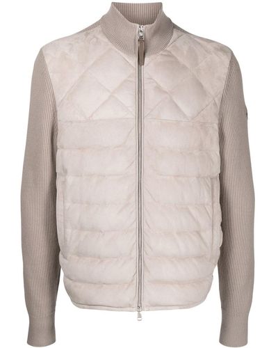 Moncler Padded Zip-front Cardigan - Brown