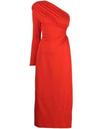 Acler Stanmore One-shoulder Midi Dress - Red