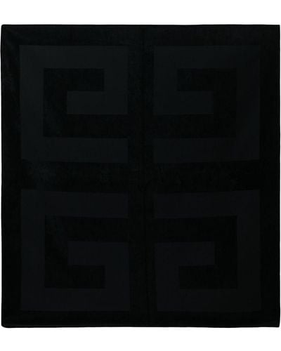 Givenchy Toalla con logo 4G en relieve - Negro