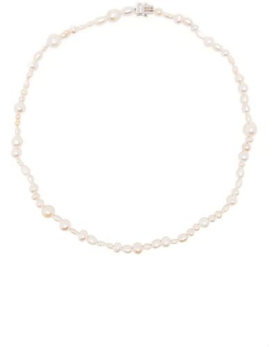 Bleue Burnham Halskette mit Perlen - Weiß