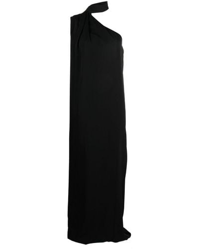 Stella McCartney One-shoulder Scarf Maxi Dress - Black