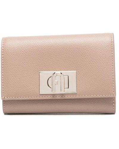 Furla Portefeuille en cuir à plaque logo (1927) - Rose