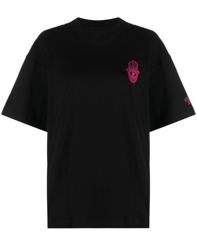 Stand Studio Motif-print Short-sleeve T-shirt - Black