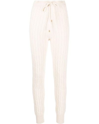 Peserico Rib-knit Drawstring Pants - White