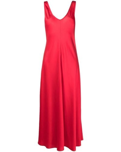 Forte Forte Forte_forte Sleeveless Silk Satin Long Dress - Red