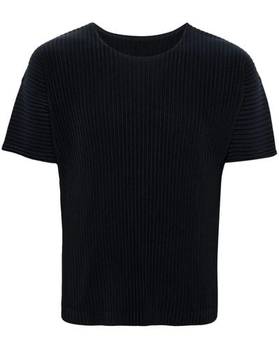 Homme Plissé Issey Miyake Camiseta Basic plisada - Negro