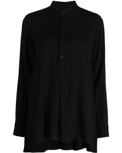 Yohji Yamamoto Long-sleeve Button-up Shirt - Black