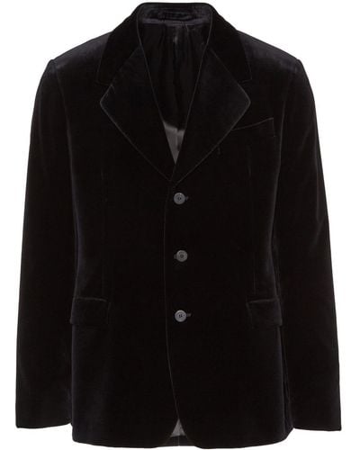 Ferragamo ベルベット シングルジャケット - ブラック