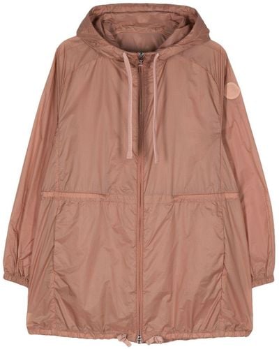 Moncler Airelle Hooded Ripstop Coat - Brown