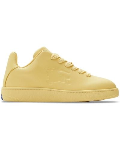 Burberry Box Leather Sneakers - Yellow