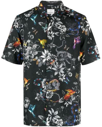Ksubi Overhemd Met Bloemenprint - Zwart