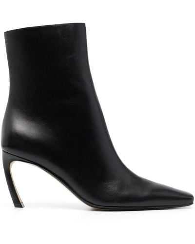 Lanvin Swing 70 Leather Boots - Black