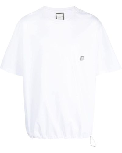 WOOYOUNGMI T-shirt à plaque logo - Blanc
