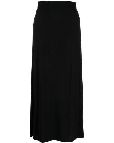 JNBY Long A-line Wool Skirt - Black
