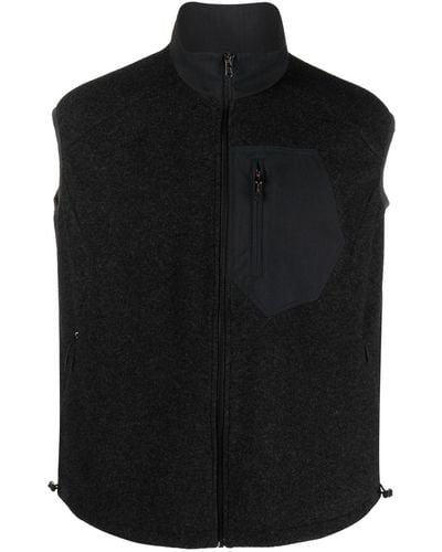 Sease Explorer Paneled Fleece Vest - Black