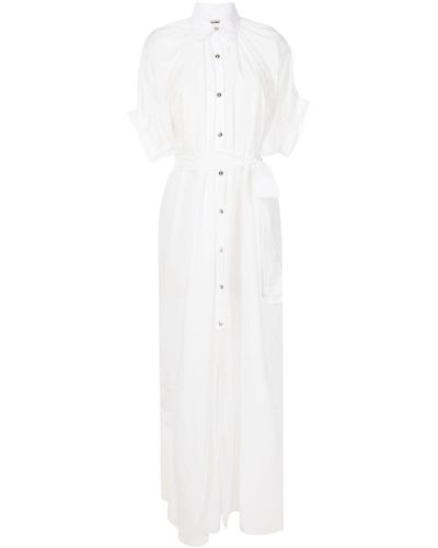 Amir Slama Tied-waist Shirt Dress - White