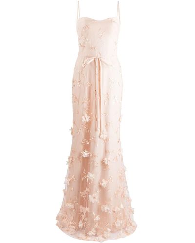 Marchesa Savona Floral-embroidered Dress - Multicolor
