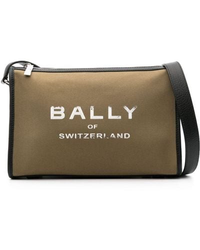 Bally Schultertasche mit Logo-Print - Grün