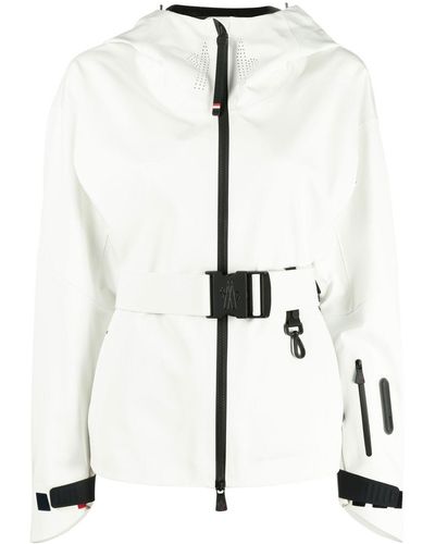 3 MONCLER GRENOBLE Teche Zip-fastening Hooded Jacket - White