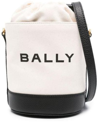 Bally Bar Bucket Bag - White
