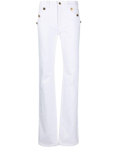 Filippa K Buttoned Straight-leg Jeans - White
