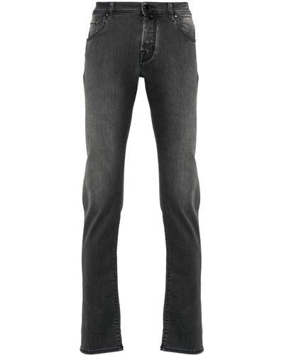 Jacob Cohen Nick Mid-Rise Slim Jeans - Grey