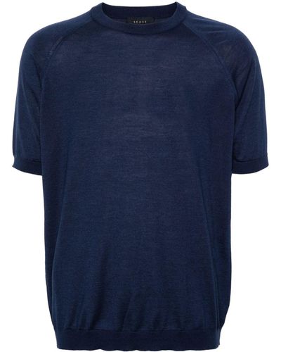 Sease T-shirt en maille à manches raglan - Bleu