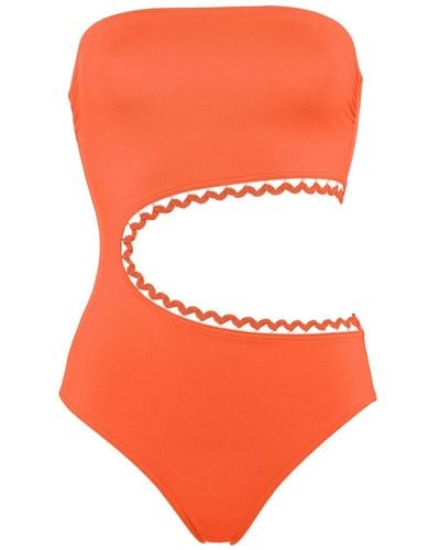 Eres Dancing One-piece Strapless Swimsuit - Orange
