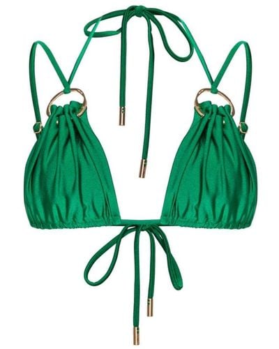 Cult Gaia Golda Triangle Bikini Top - Green