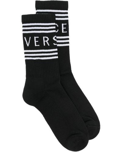 Versace 90s Vintage Logo socks - Schwarz