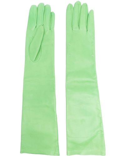 Maison Margiela Gants en cuir à détails de coutures - Vert