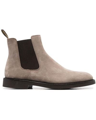 Doucal's Suede Side-panel Ankle Boots - Brown