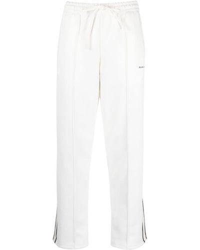 P.A.R.O.S.H. Logo-embroidered Striped Track Pants - White