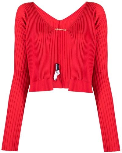 Jacquemus Vest Met Open Voorkant - Rood
