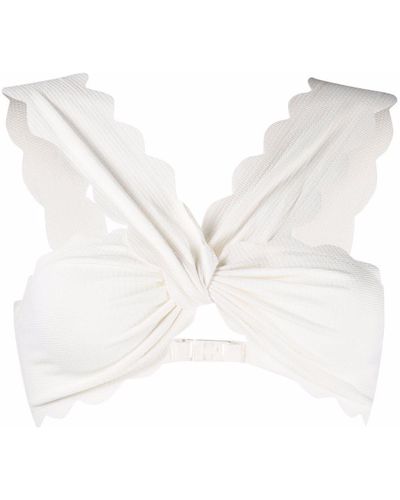 Marysia Swim East River Knot-detail Bikini Top - White