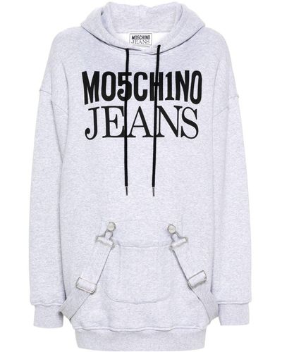 Moschino Jeans Minikleid mit Riemen - Weiß