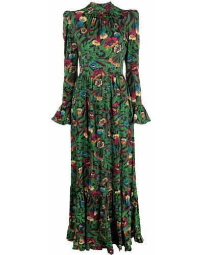 La DoubleJ Visconti Kleid mit Blumen-Print - Grün