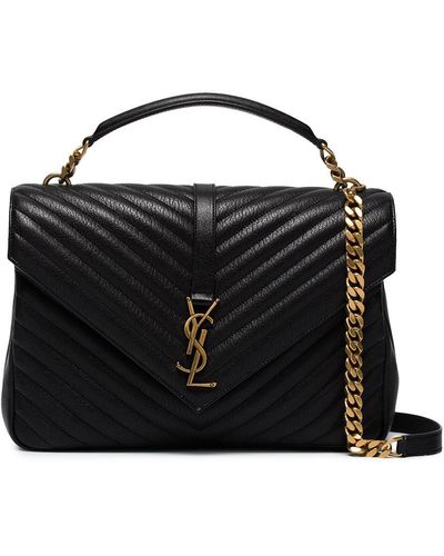 Yves Saint Laurent, Bags, Ysl College Large In Quilted Leather