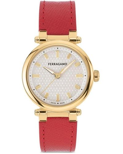 Ferragamo Softy Quartz 30mm Horloge - Wit