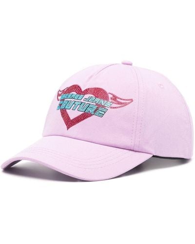 Versace Rhinestone-embellished Cotton Baseball Cap - Pink