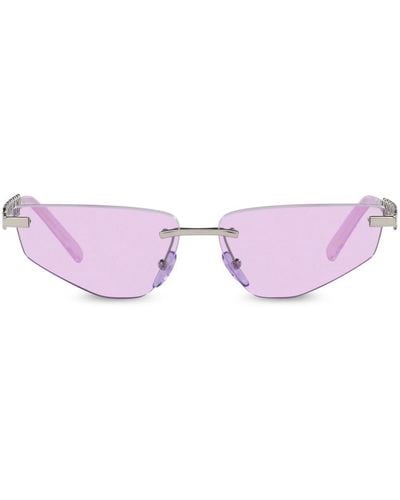 Dolce & Gabbana Cut-out Cat-eye Frame Sunglasses - Pink