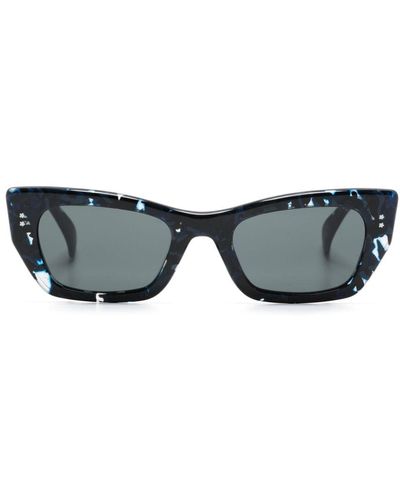 KENZO Marbled-pattern Cat-eye Sunglasses - Blue