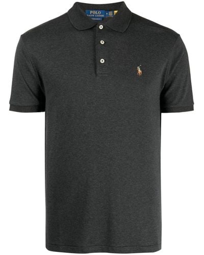 Polo Ralph Lauren Logo-embroidered Cotton Polo Shirt - Black