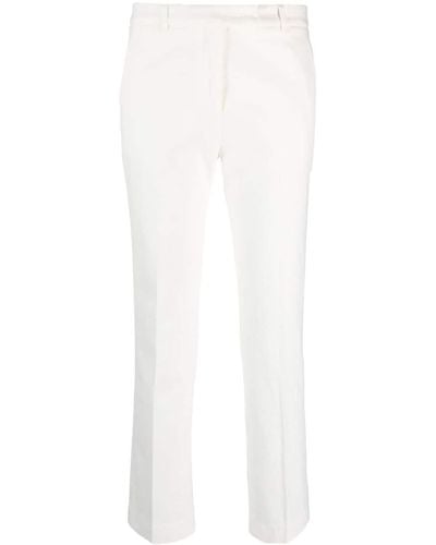 Incotex Pantalon de tailleur en coton à plis marqués - Blanc