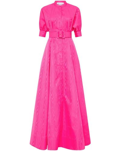 Rebecca Vallance Lyla Belted-waist Dress - Pink